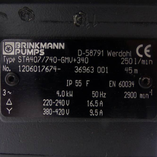 BRINKMANN PUMPS Tauchpumpe (STA407/740-GMV+340)