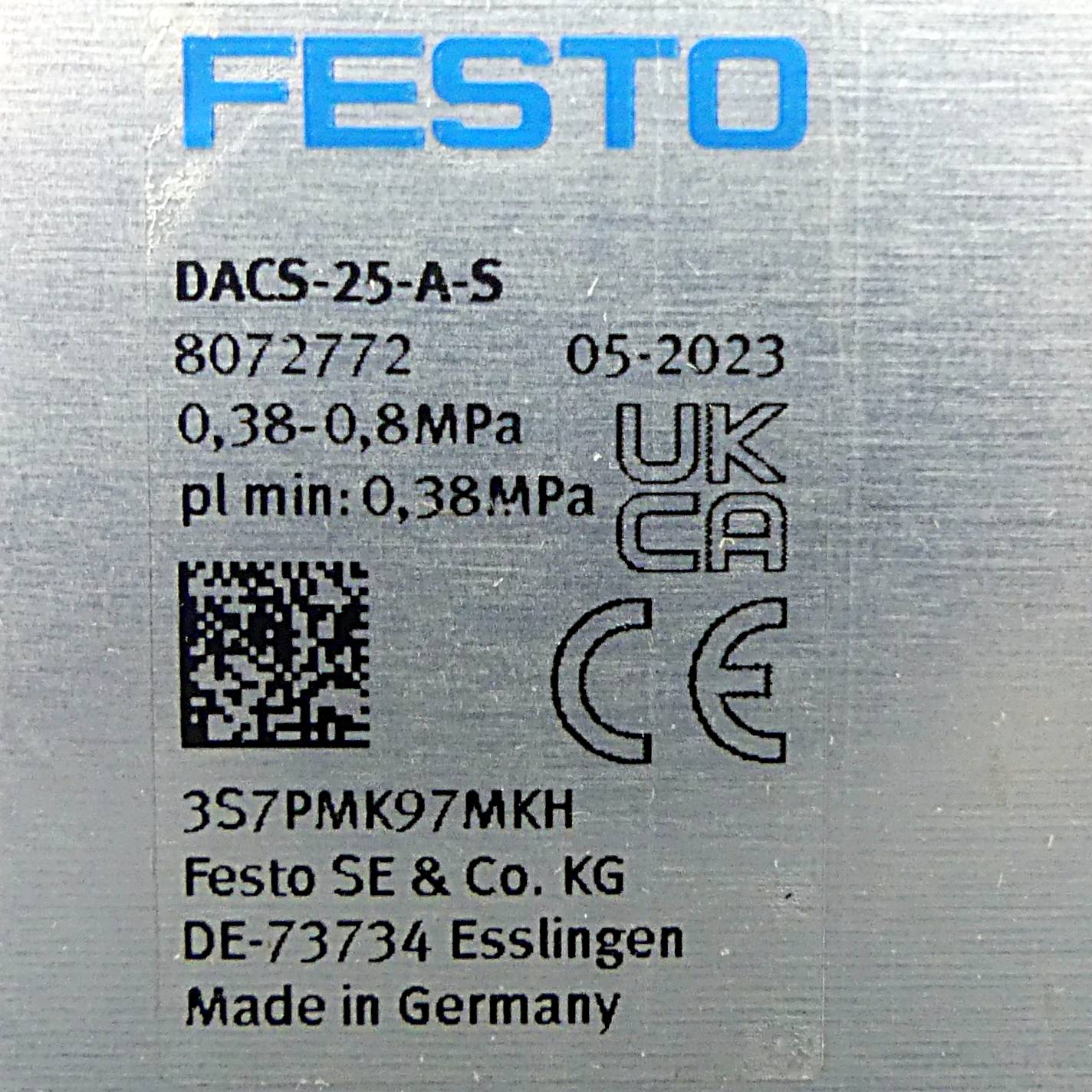FESTO Zylinder mit Haltebremse DFLC-100-20-PPVA-S (8073333)