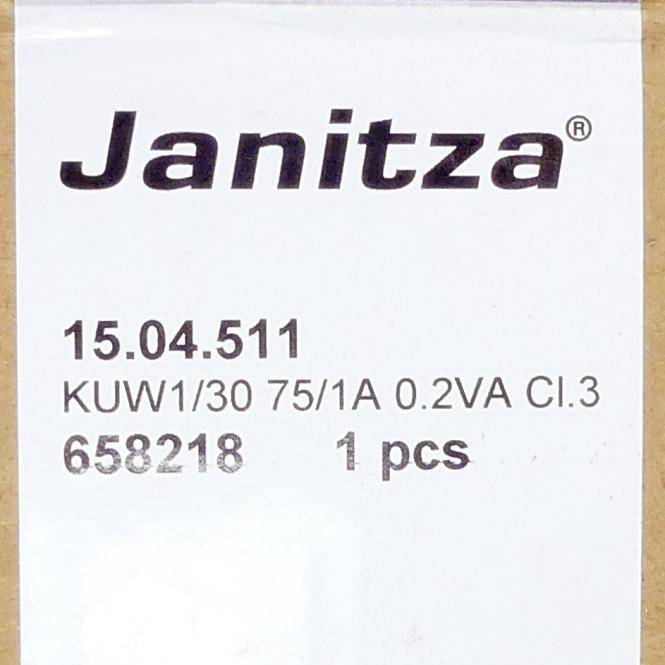 Janitza Stromwandler KUW1/30 75/1A 0.2VA CI.3 (658218)