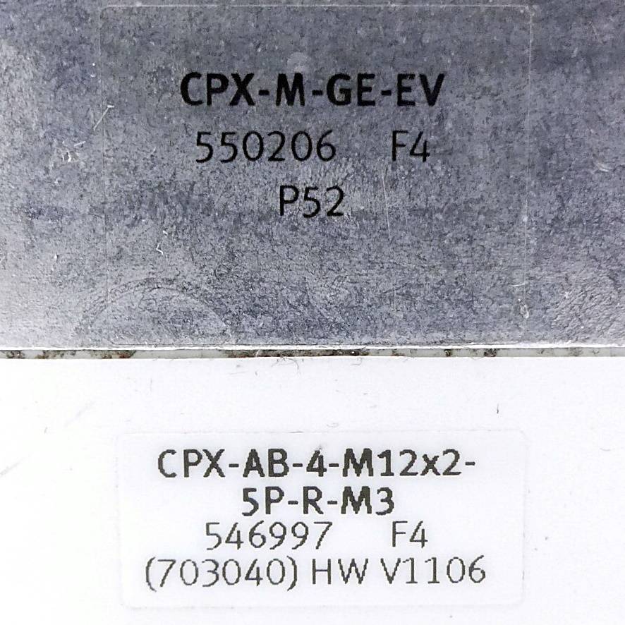 FESTO Anschlussblock CPX-AB-4-M12x2-5P-R-M3 inkl. Verkettungsblock (546997 + 550206)
