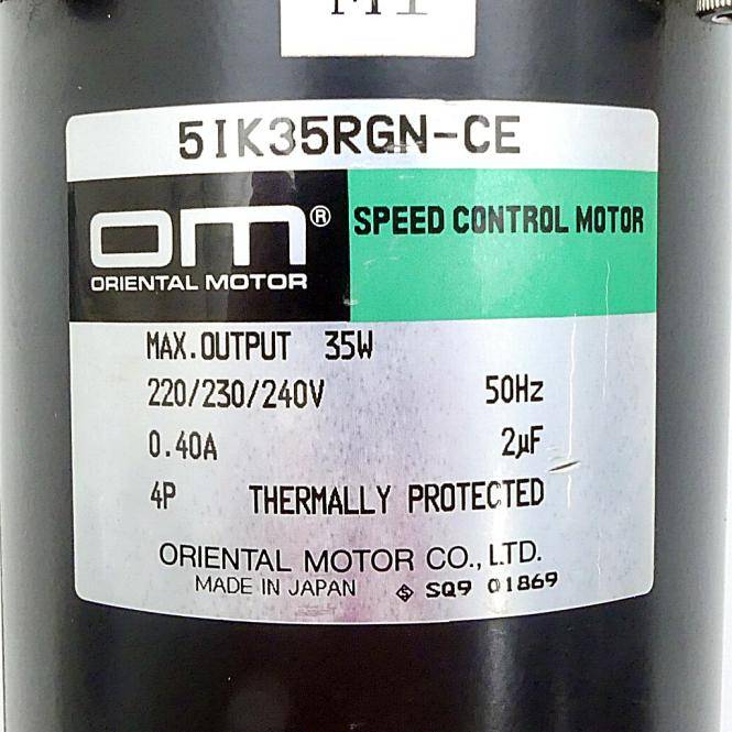 Oriental Motor Drehzahlregelungsmotor (5IK35RGN-CE + 5GN3K)