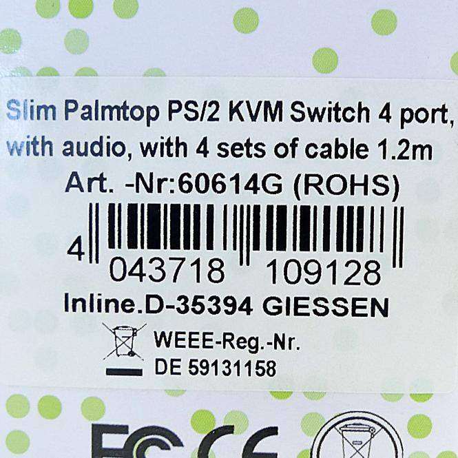 InLine 4-port SLIM KVM Switch 60614G (60614G)