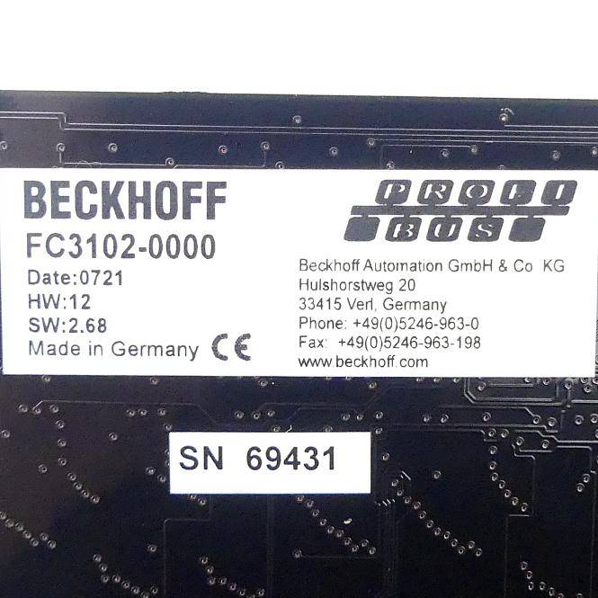 BECKHOFF Profibus Einsteckkarte (FC3102-0000)
