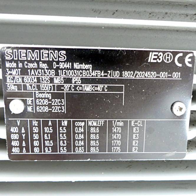 Siemens Motor 1AV3130B (1LE10031CB034FB4-Z)