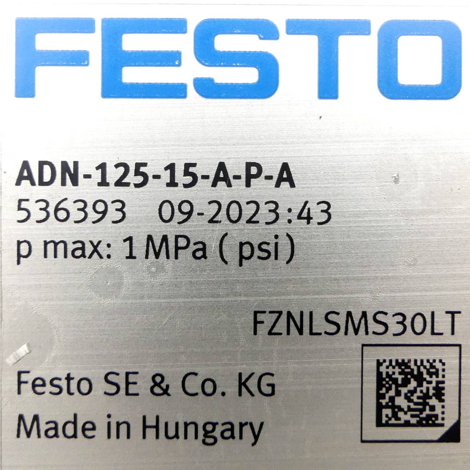 FESTO Kompaktzylinder ADN-125-15-A-P-A (536393)