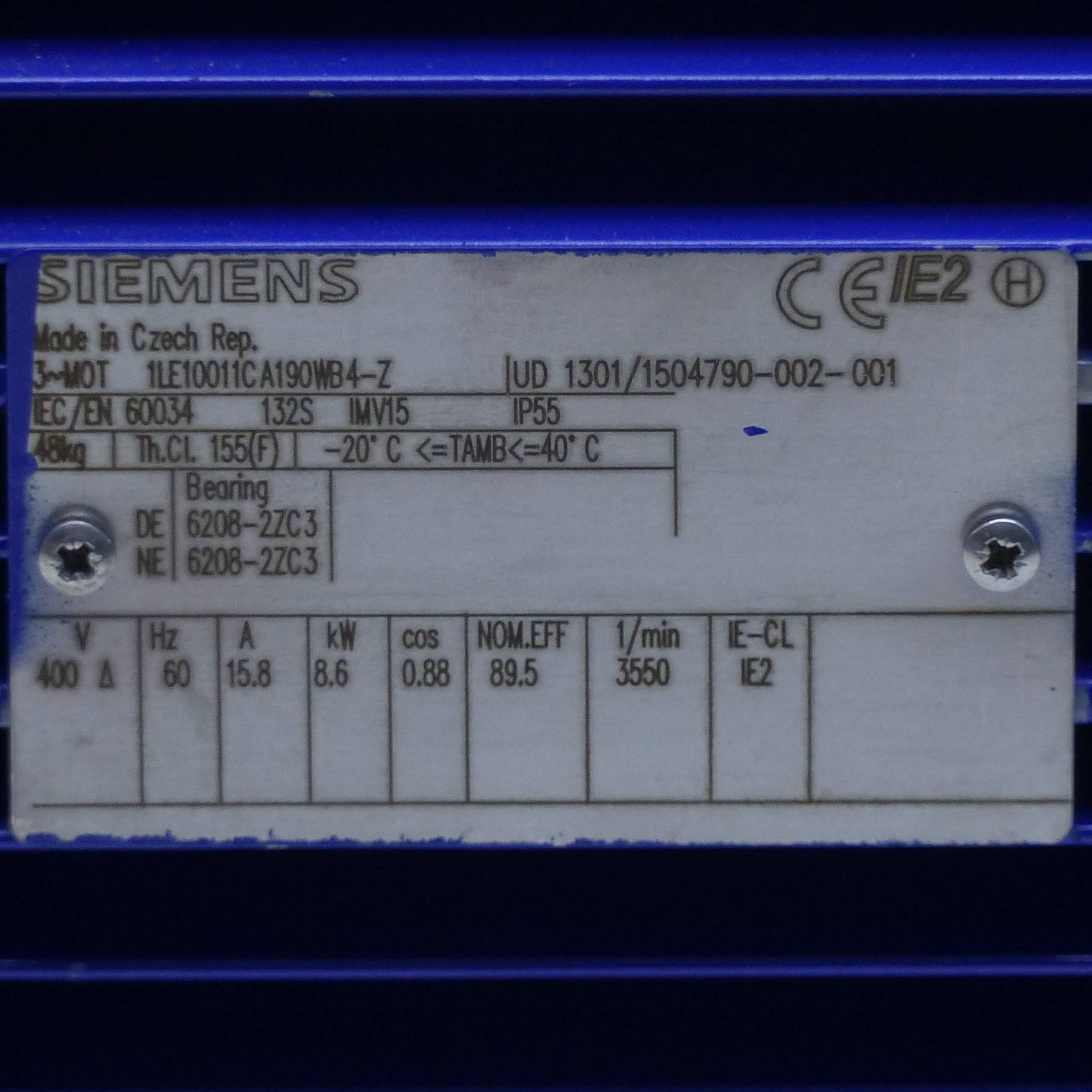 Siemens Drehstrommotor (1LE10011CA190WB4-Z)