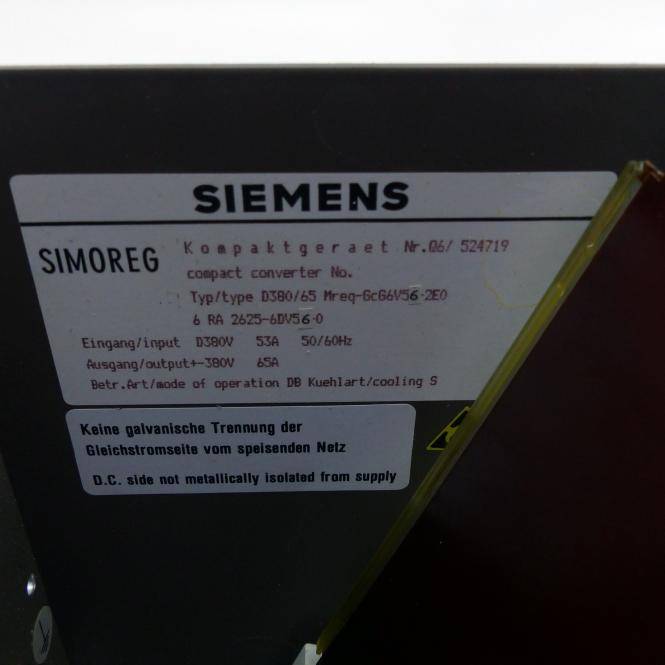 Siemens Kompaktgerät SIMOREG 6RA2625-6DV56-0 (D380/65)
