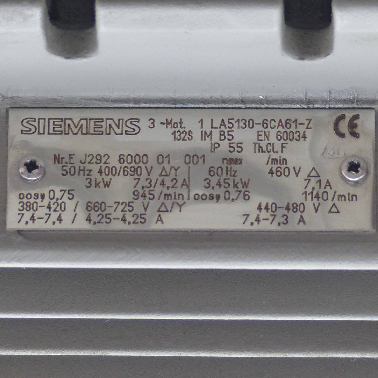Siemens Drehstrommotor 1LA5130-6CA61-Z (1 LA5130-6CA61-Z)