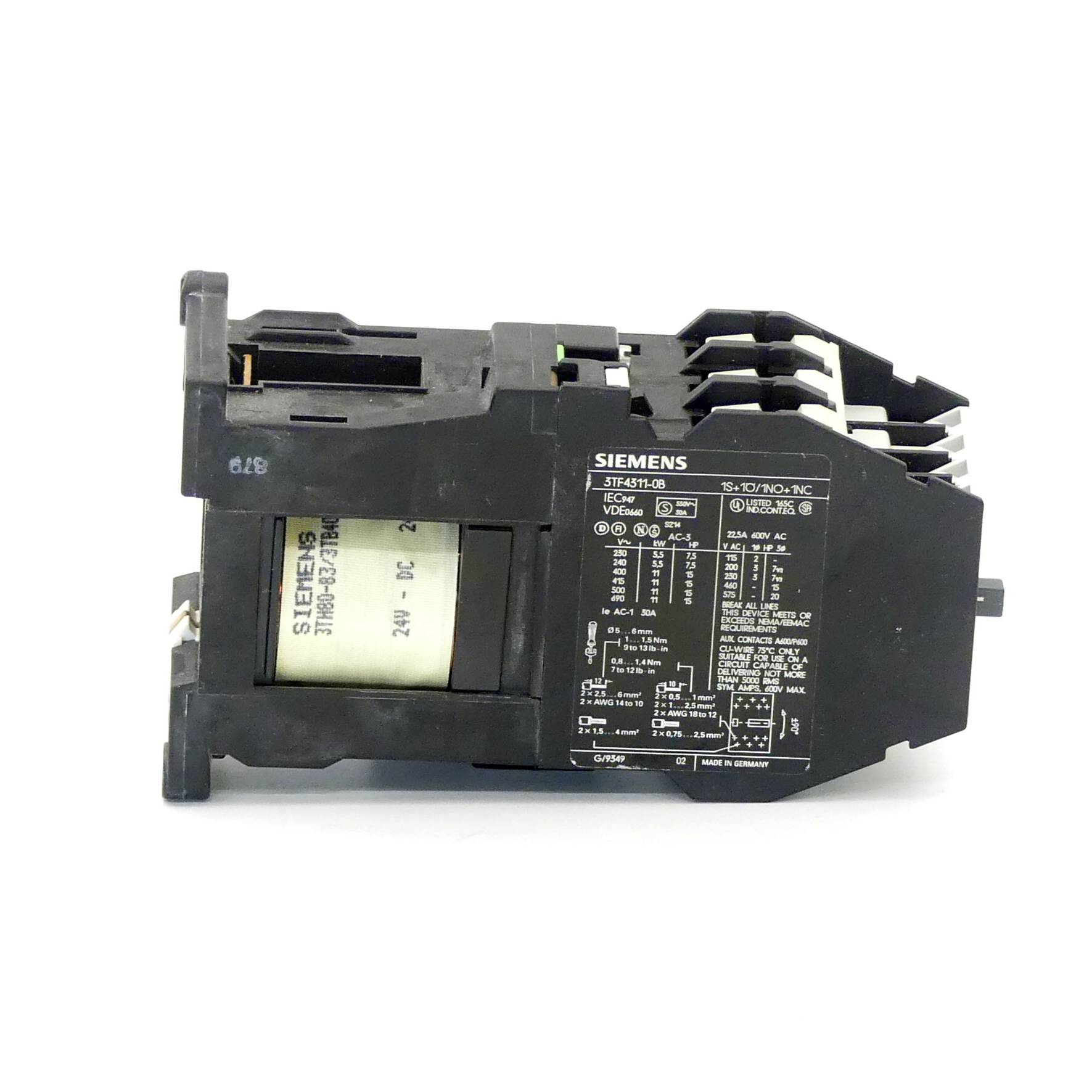 Siemens Hilfsschütz (3TF4311-0BB4)
