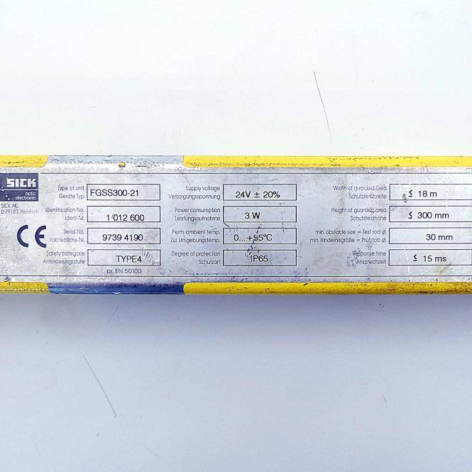 SICK Sicherheitsvorhang Sender FGSS300-21 (1 012 600)