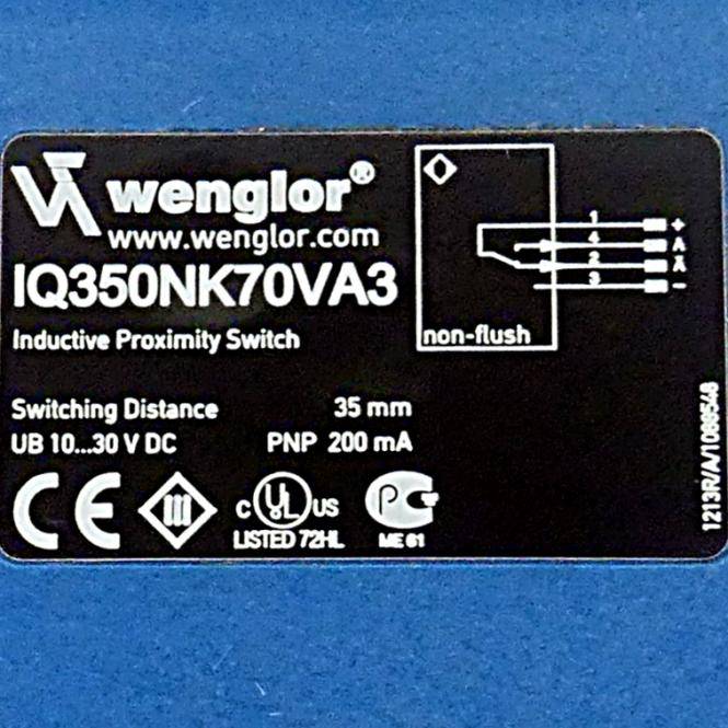 Wenglor Induktiver Sensor mit Standardschaltabstand (IQ350NK70VA3)