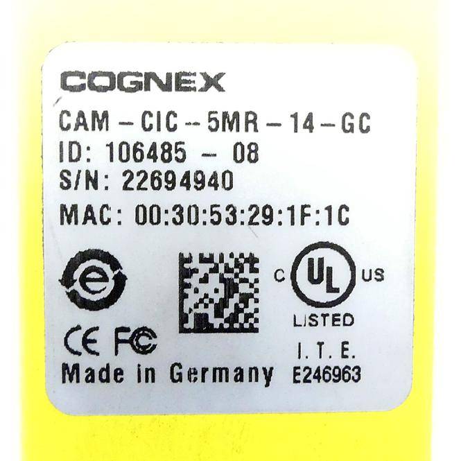 Cognex GigE Vision Kamera CAM-CIC-5MR-14-GC (106485-08)
