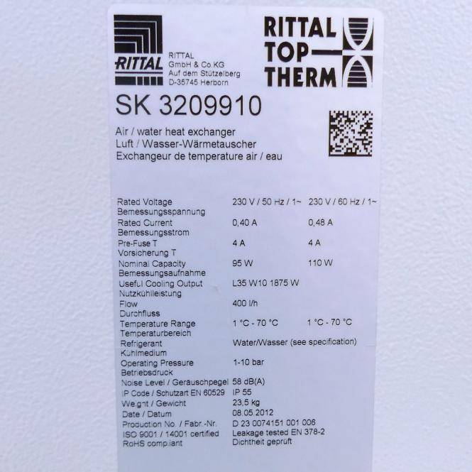 Rittal Luft/Wasser-Wärmetauscher SK 3209.910 (SK 3209.910)