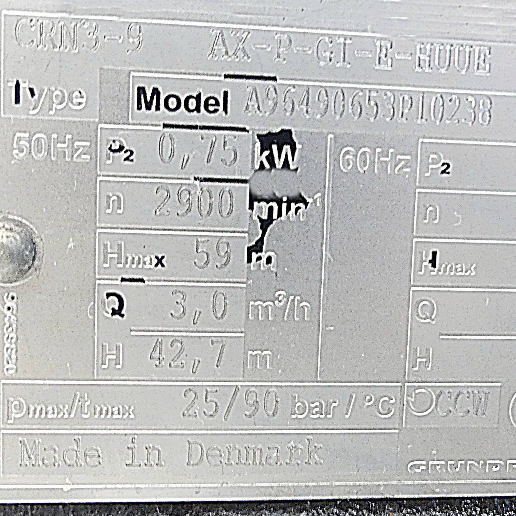 Grundfos Mehrstufige Kreiselpumpe (CRN3-9)