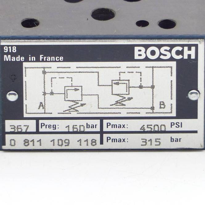 BOSCH Druckbegrenzungsventil 0811109118 (0 811 109 118)