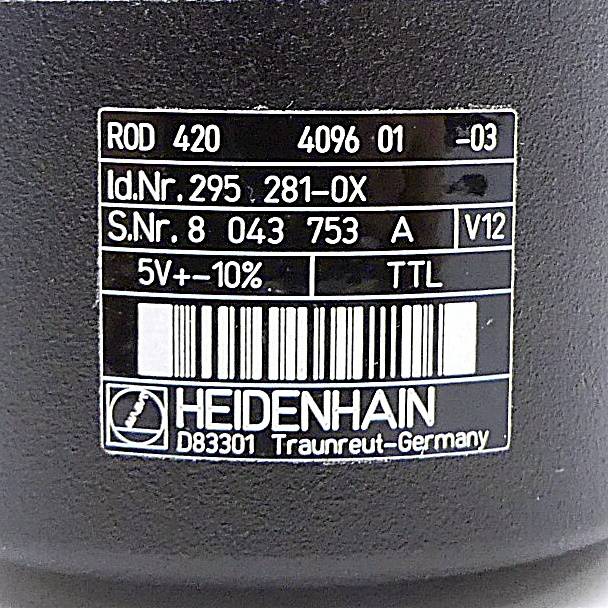 HEIDENHAIN Drehgeber ROD 420 4096 01 -03 (295 281-0X)