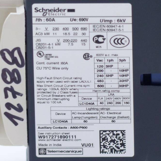Schneider Electric Schütz (LC1D40A)
