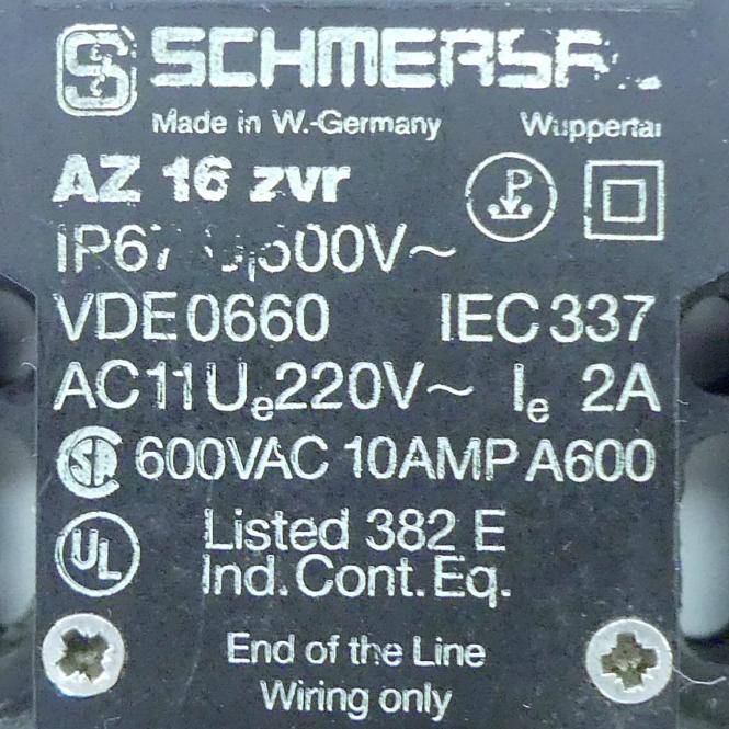 Schmersal Sicherheits-Verriegelungsschalter (AZ 16 zvr)