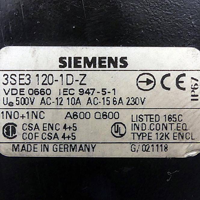 Siemens Positionsschalter (3SE3 120-1D-Z)