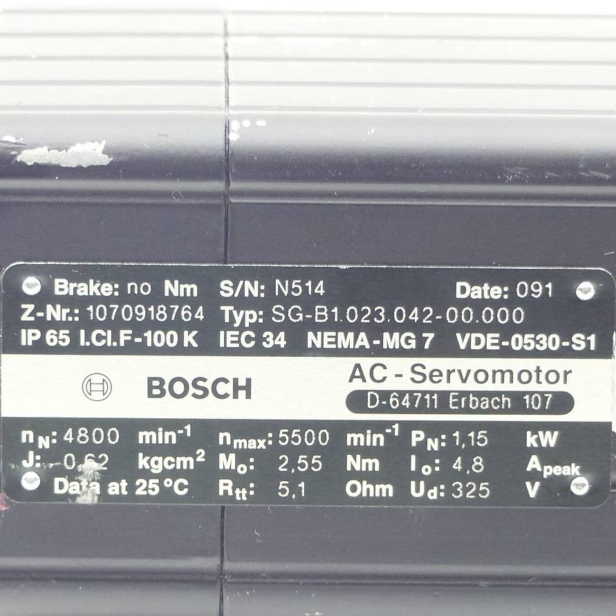 BOSCH AC-Servomotor SG-B1.023.042-00.000 (1 070 918 764)