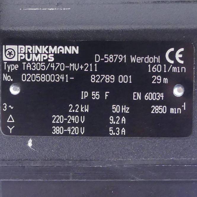 BRINKMANN PUMPS Tauchpumpe 11000191Z3 (TA305/470-MV)