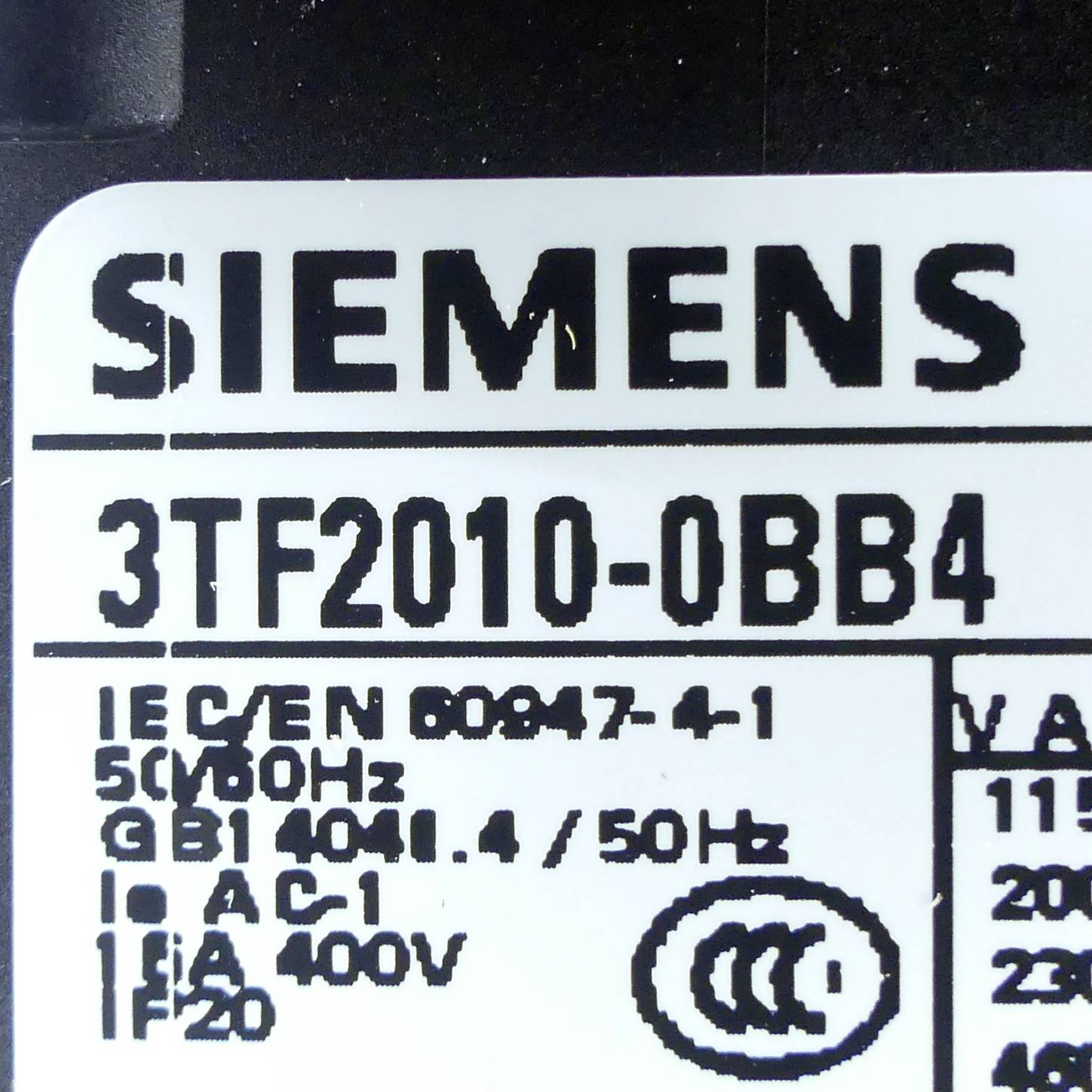 Siemens Schütz 3TF2010-0BB4 (3TF2010-0BB4)