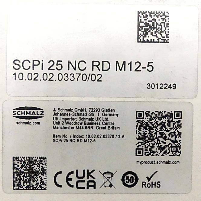 SCHMALZ Kompaktejektor mit voll integrierter Funktionalität SCPi 25 NC RD M12-5 (10.02.02.03370/02)