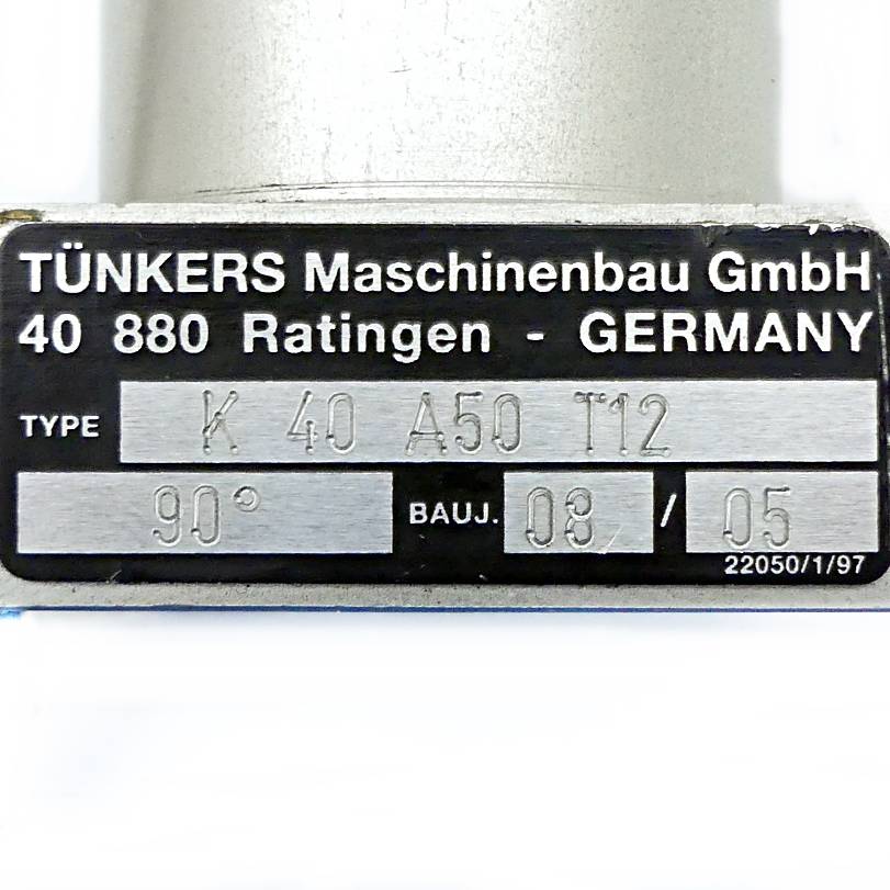 Tünkers Pneumatikspanner 90° (K 40 A50 T12)
