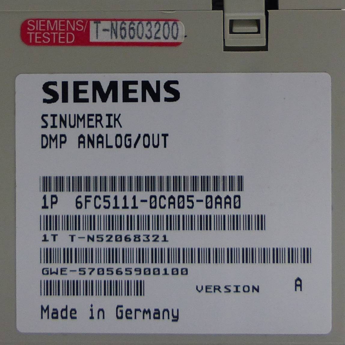 Siemens Sinumerik DMP Analog/Out (6FC5111-0CA05-0AA0)