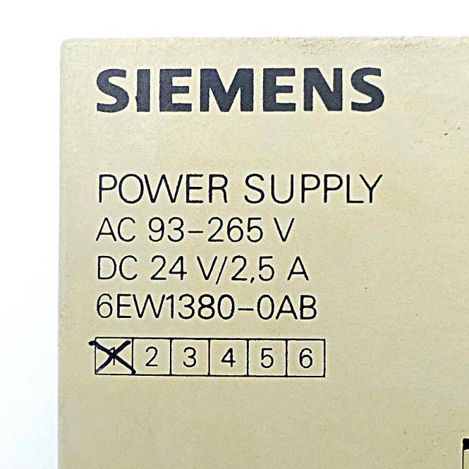 Siemens Sipac Stromversorgung (6EW1380-0AB)