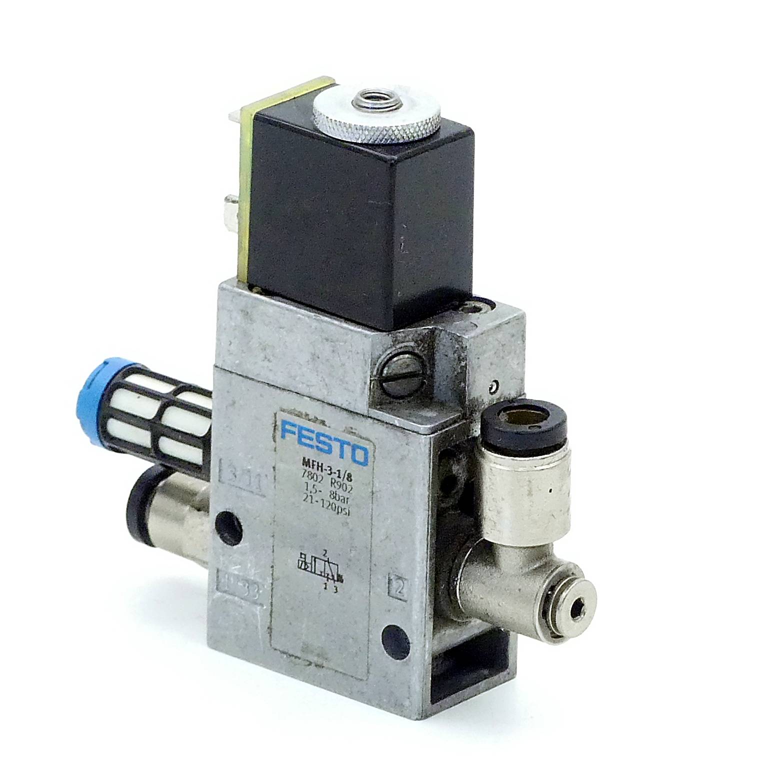 FESTO Magnetventil MFH-3-1/8 + Magnetspule MSFG-24/42-50/60 (7802 + 4527)