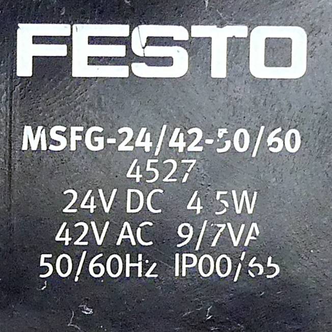 FESTO Magnetventil MFH-3-1/8 + Magnetspule MSFG-24/42-50/60 (7802 + 4527)