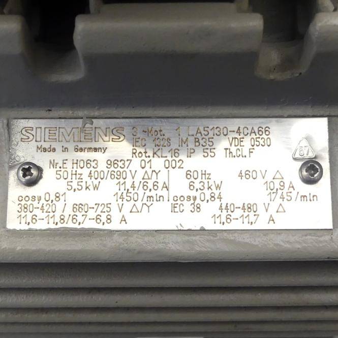 Siemens Drehstrommotor (1LA5130-4CA66)