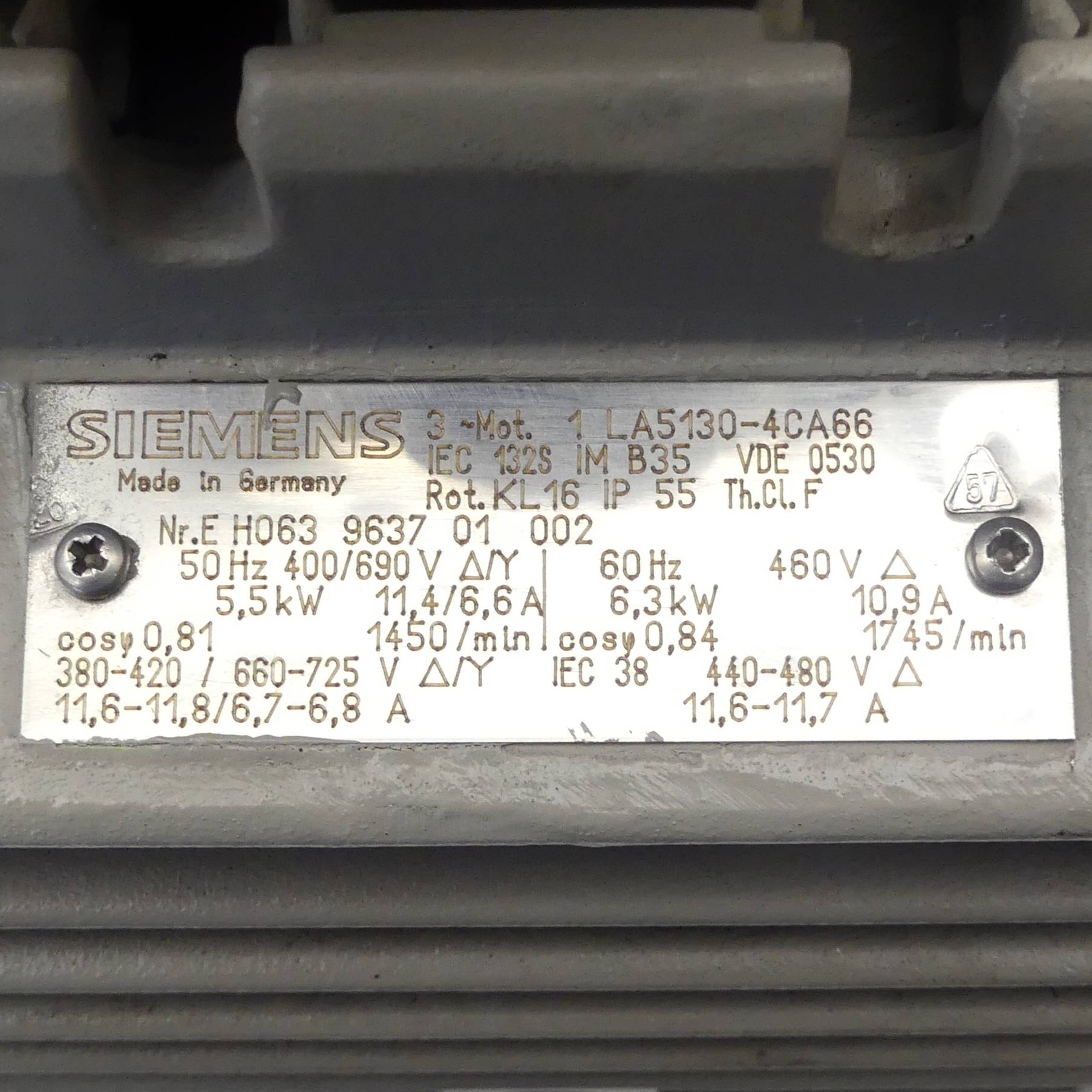 Siemens Drehstrommotor (1LA5130-4CA66)
