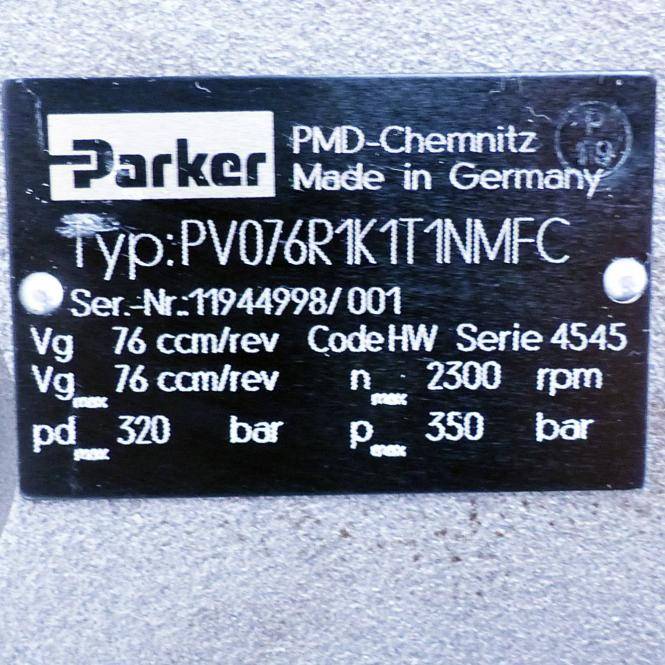 Parker Axialkolbenpumpe Serie PV (PV076R1K1T1NMFC)