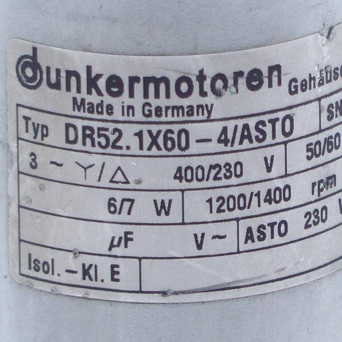 Dunkermotoren 3 Phasen Motor PLG52 (DR 52.1X60-4/ASTO)