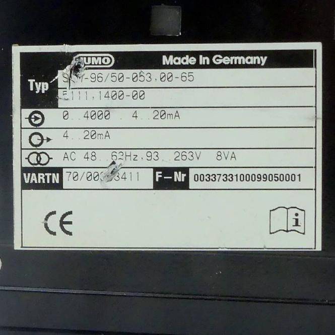 JUMO Temperaturregelgerät 5111.1400-00 (SRM-96/50-053.00-65)