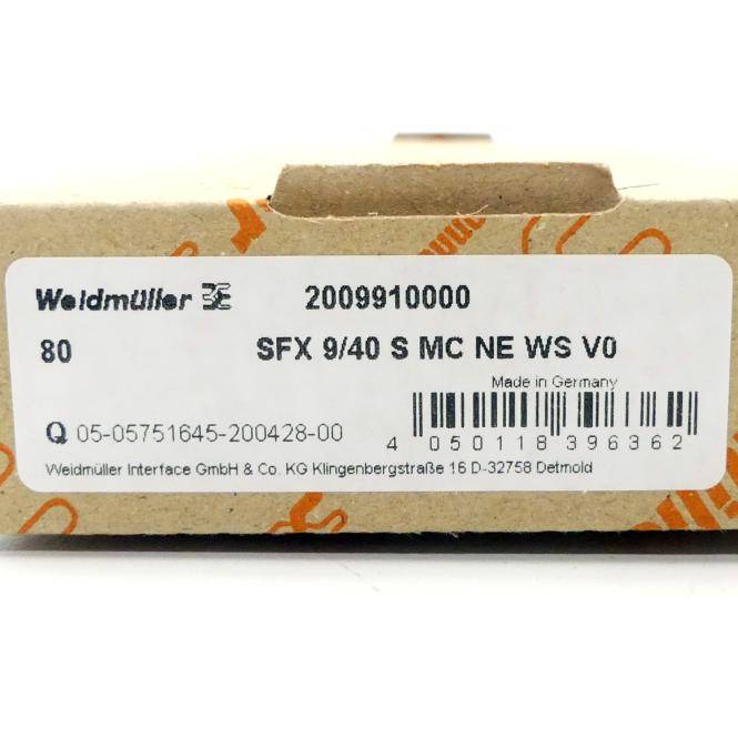 Weidmüller Kabelmarkierer (80 St.) SFX 9/40 S MC NE WS V0 (2009910000)