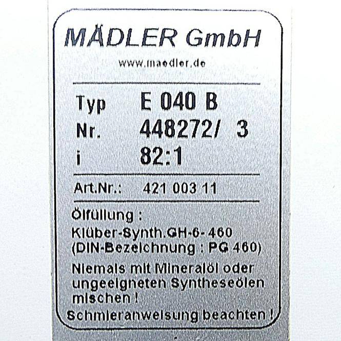 Mädler Getriebe E 040 B (448272/3)