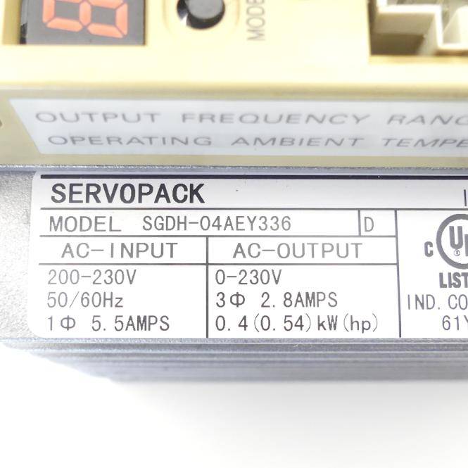Yaskawa Servopack (SGDH-04AEY336)