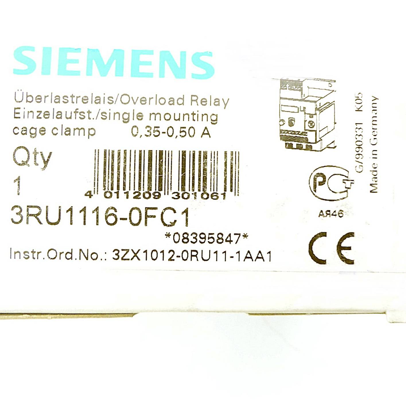 Siemens Überlastrelais (3RU1116-0FC1)
