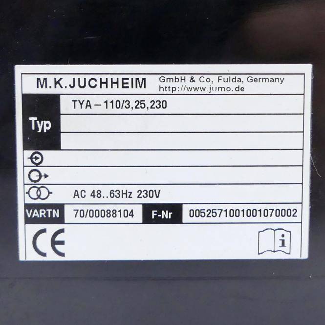 JUMO Thyristor Leistungssteller (TYA-110/3,25,230)