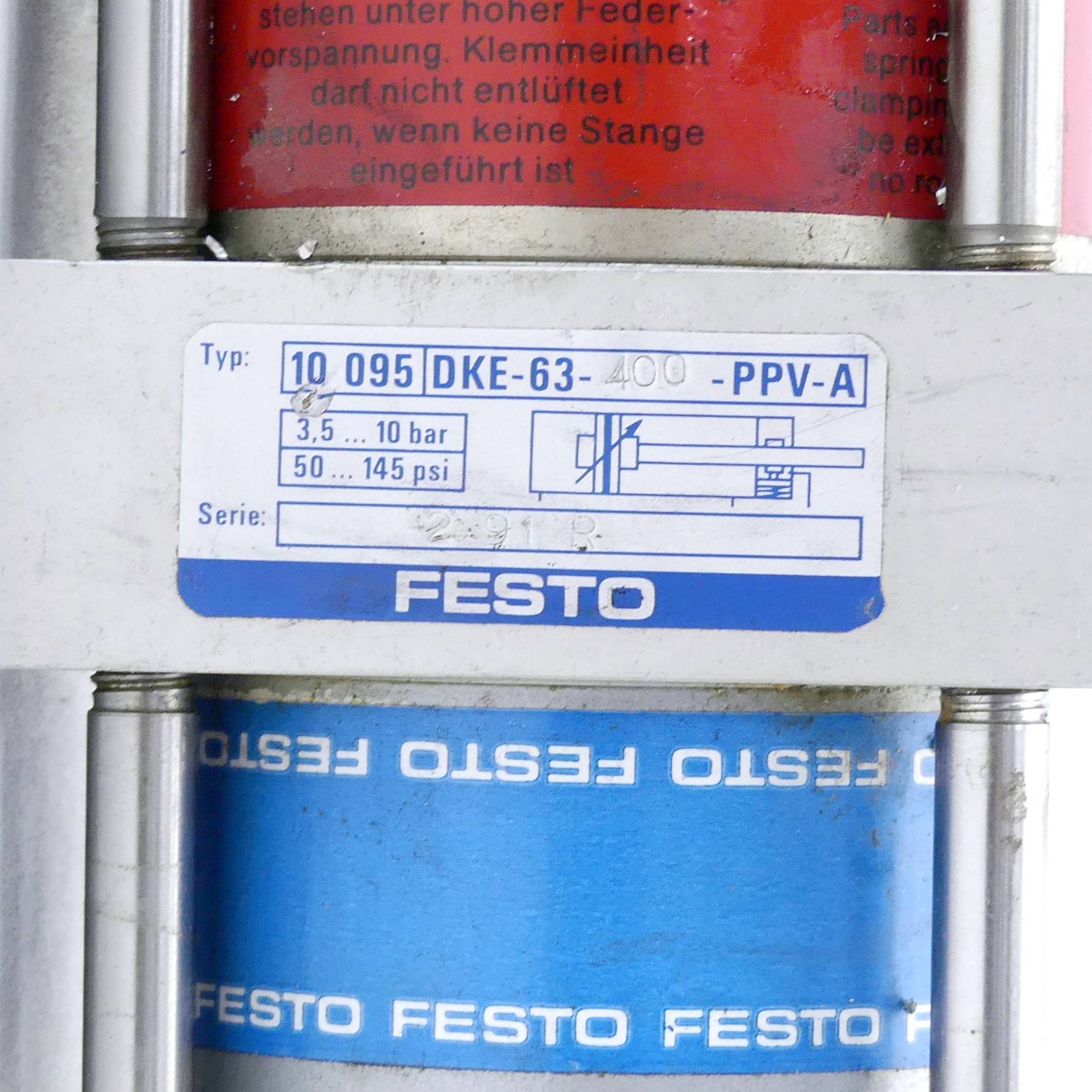 FESTO Pneumatikzylinder DKE-63-400-PPV-A (10 095)