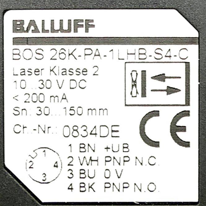 BALLUFF Lichttaster BOS008E (BOS 26K-PA-1LHB-S4-C)