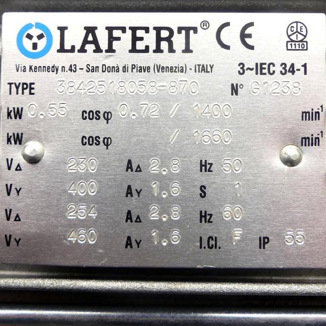 Lafert Drehstrommotor IEC 34-1 (3842518058-870)