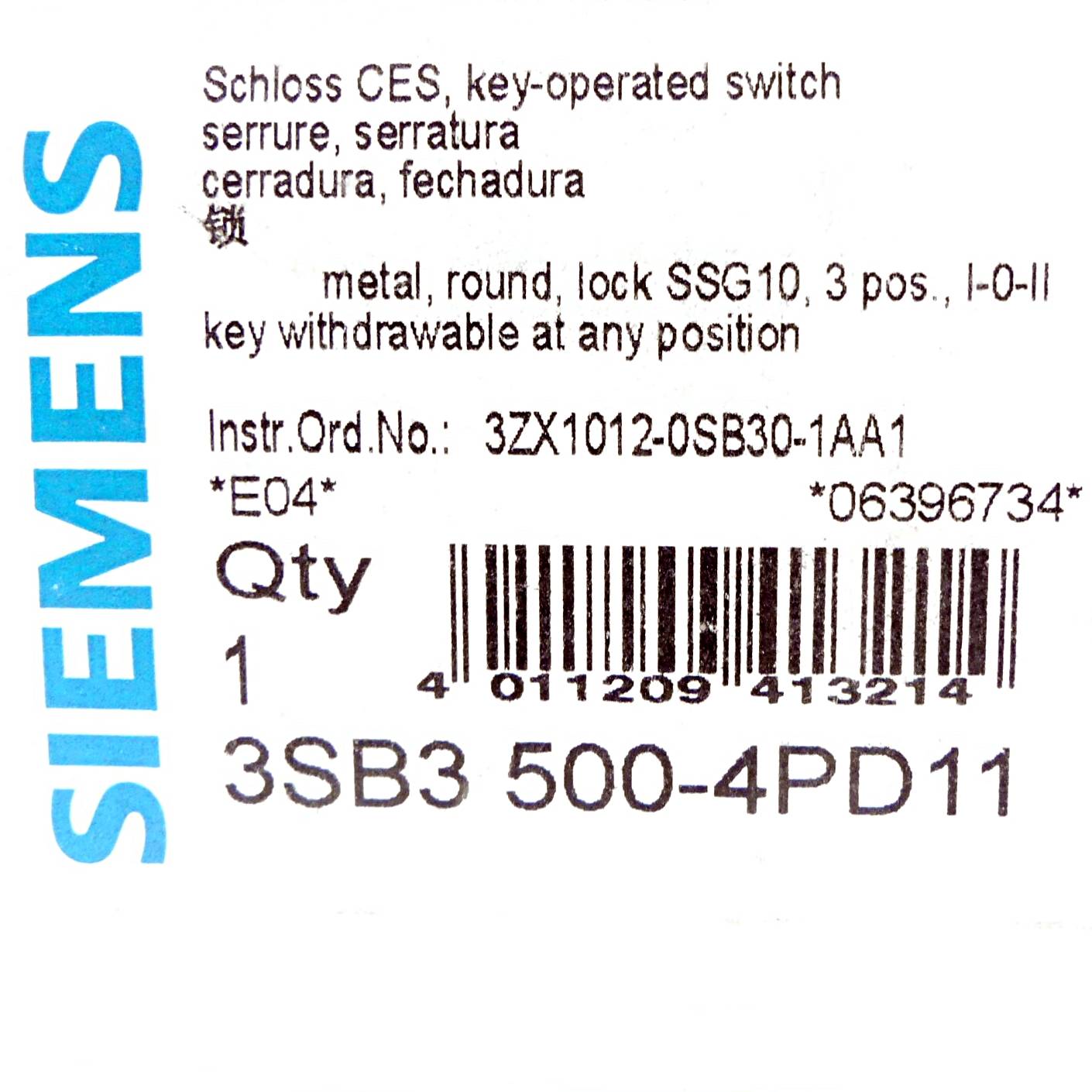 Siemens Schloss CES (3SB3500-4PD11)