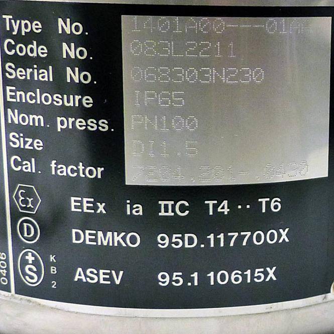 Danfoss mass flowmeter MASS 2100 DI 1,5 (1401A00)