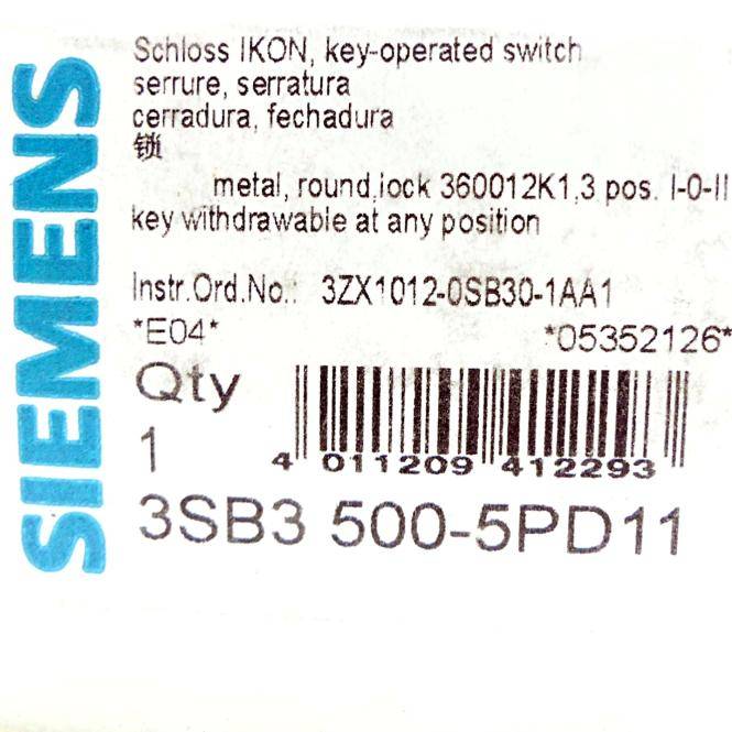 Siemens 2 Stück Schloss IKON 3SB3500-5PD11 (3SB3500-5PD11)