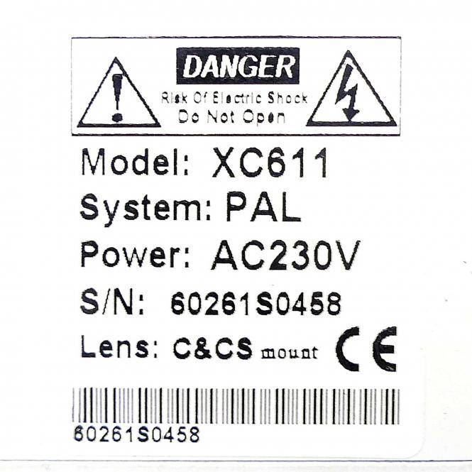 SHARP Digital signal processing camera PAL (XC611)