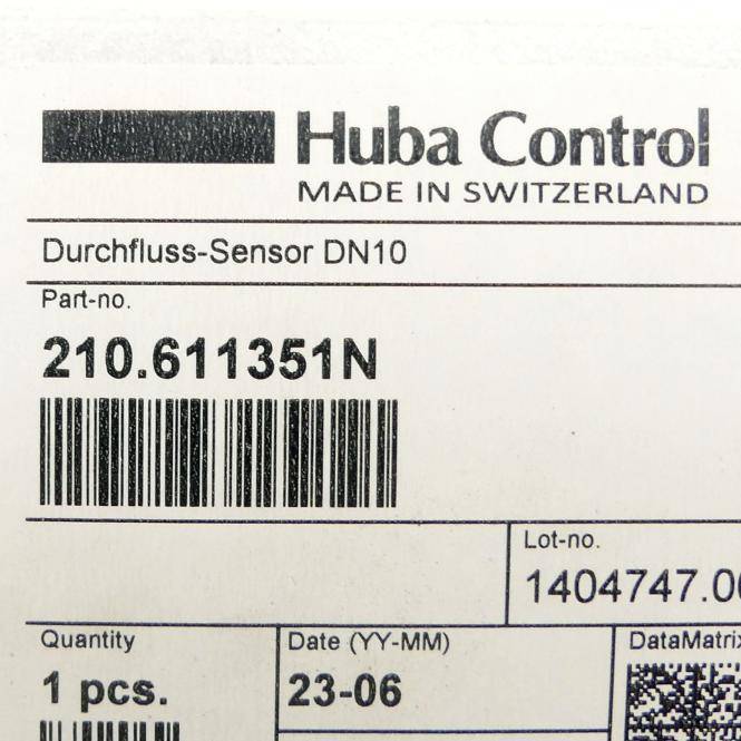 Huba Control Durchfluss-Sensor DN10 (210.611351N)